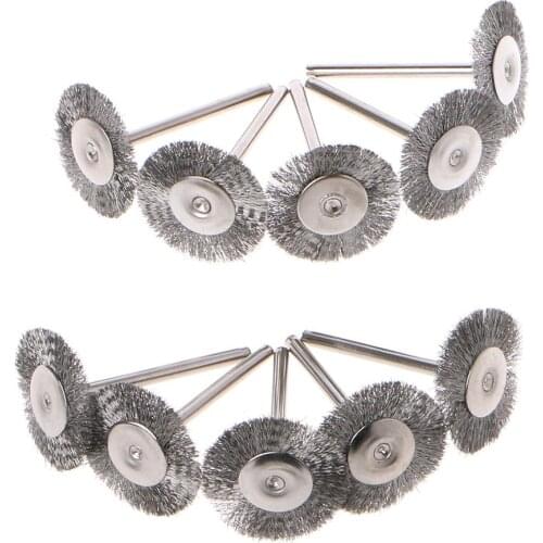 10pcs 22mm Platinum Blade Stainless Steel Wire Wheel Brush Dremel Rotary Tool for Mini Drill Dremel Polishing Dremel