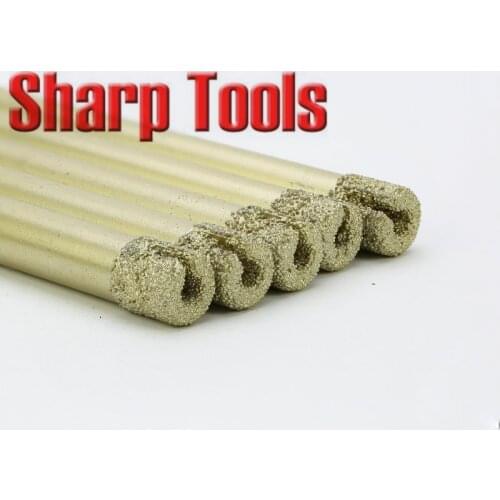 12MM Shank Diamond End Mill CNC Router Bits for Stone Slot Cutting OVL-160MM Long CNC Engraving Cutter Milling Tools Set