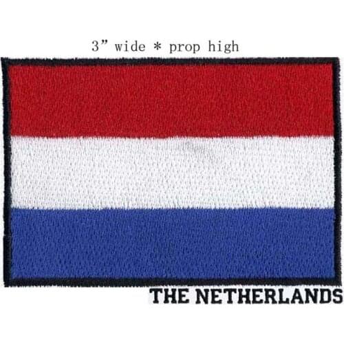 3"wide THE NETHERLANDS embroidered flag patch wonder patch applique/applique fabric