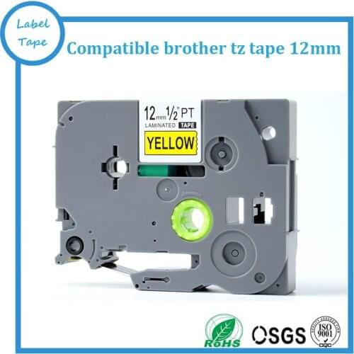 5pk/lot Compatibel brother 12mm tz tze tape TZ631 TZe631 TZe 631 TZ-631 TZe-631 p touch label tape