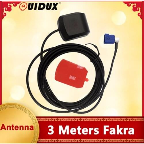 QUIDUX 50pcs/lots Navigator Car GPS antenna FAKRA "C" connector MFD2 RNS2 RNS-E 3M 10ft cable RG174 Low Noise Figur