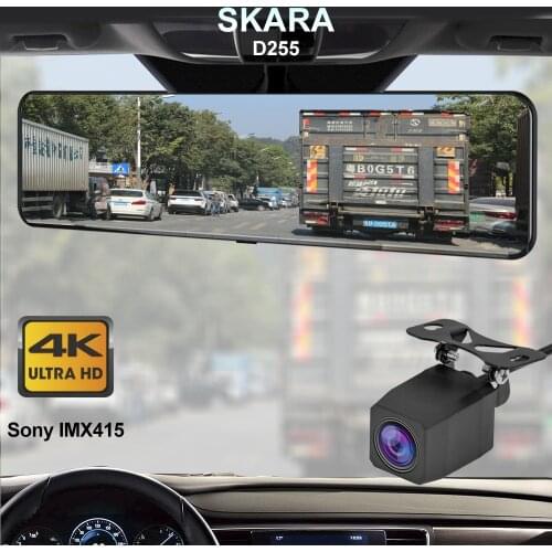 3 in 1 Car Rear View Mirror Camera 4K Sony IMX415 2160P GPS DVR Voice control Dual lens Dash Cam Auto Registrar Video Recorder