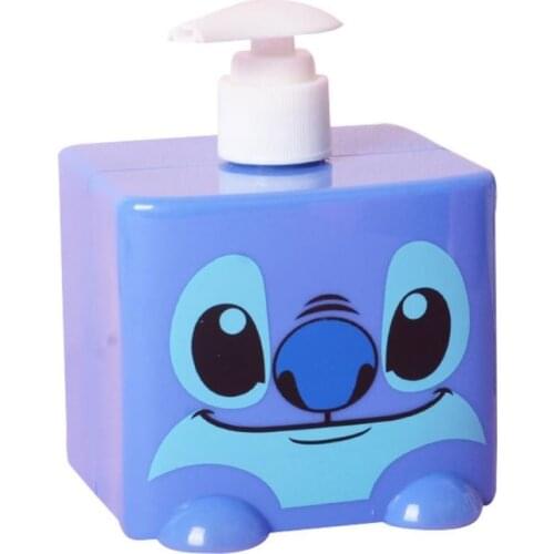 Disney Stitch Movie Creative Cartoon Shampoo Bottle ABS Action Character Collect Model Toy Box lotion hand soap bottled 300ML