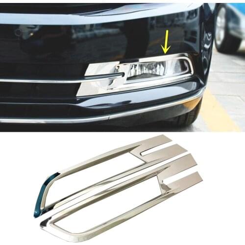 For VW Volkswagen Passat B8 Sedan Variant Alltrack 2015 2016 2017 2018-2020 Car Head Front Fog Light Lamp Frame Cover Trim Panel