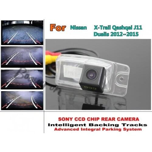 For Nissan X-Trail Qashqai J11 / Dualis 2012~2015 Backing Tracks Chip Camera Car Rear View Camera CCD Car Electronic Accessory