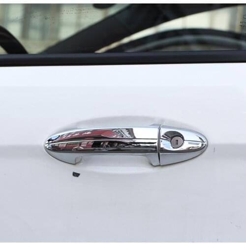 Color My Life ABS Chrome Car Styling Door Handle Protection Cover Door Bowl Trim Stickers for ford New Fiesta MK7 Ecosport Auto