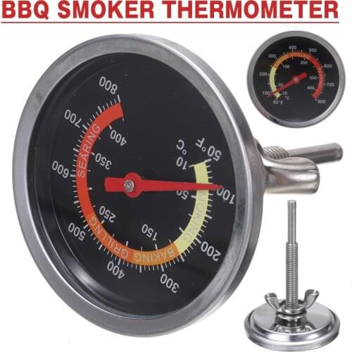 Stainless Steel Kitchen Thermometer BBQ Smoker Grills Temperature Gauge 50 To 800 Degrees Fahrenheit Cooking Thermometers