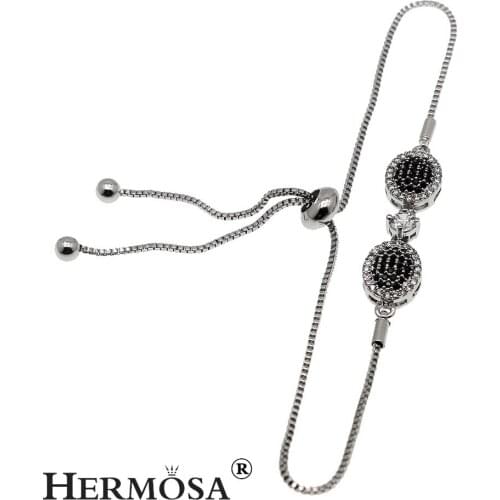 Lovely Christmas Gift Resizable Onyx Bracelets Girlfriend Xmas Gifts Friendship Hot Pull Tie Chain Bracelet