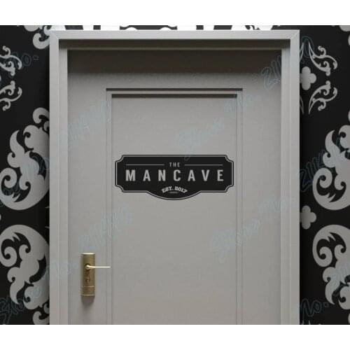 The ManCave Wall Door Sign Item For All The Men Out Distinct Sign Room Decor Home Decal Removable Vinyl Art Wall Sticker B159