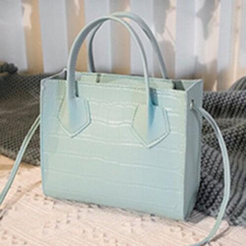 2021 New Women Texture Pattern Handbags Fashion Vintage Solid Color Shoulder Bag Capacity Female Tote Crossbody Bag
