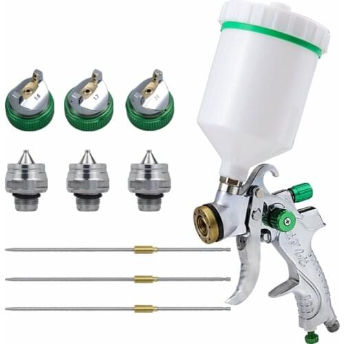 1.4/1.7/2mm Nozzle Spray Gun Airbrush Mini Air Paint HVLP 600ml Spray Gun Power Tool Gravity Spray Gun For Painting Car Airbrush