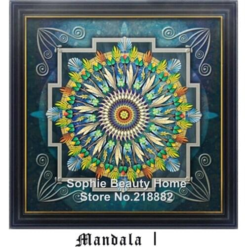 Full Square 3D Needlework diamond embroidery cross stitch Diamond painting mosaic Universe Meditation Mandala Series I 30x30cm