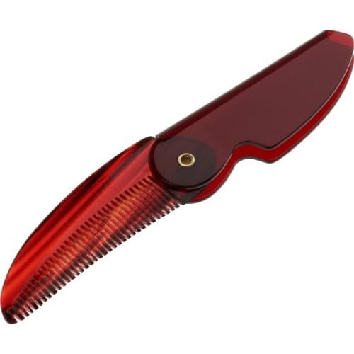 Durable Plastic Fine Teeth Folding Beard Moustache Comb Hair Care Brush Mens Gift