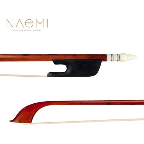 NAOMI Professional 16'' Viola Bow Snakewood Bow Traditional Baroque Style Bow Ebony Frog Natural Horsehair Durable Use