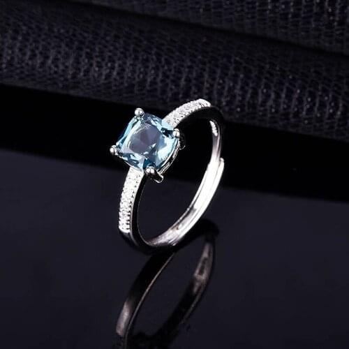 Fine Simple Square Rings Popular Silvery Jewelry For Women Statement Wedding Engagement Romantic Unique Accessories Wholesale