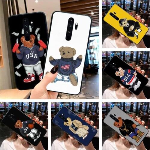 Luxury Bear Phone Case for Redmi 9A 8A 7 6 6A Note 9 8 8T Pro Max Redmi 9 K20 K30 Pro