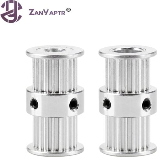 1Pcs ultimaker 2 DIY 2GT GT2 Timing Driving Pulley 20 Tooth 20teeth Bore 5mm 8mm Double side Gear for 6mm belt For 3D Printer