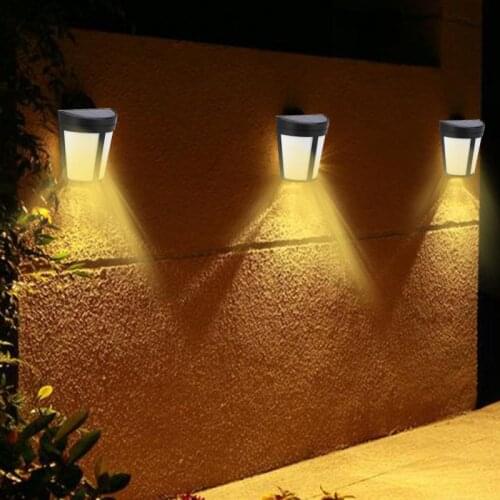 Solar Wall Mount LED Light Outdoor Sensor Garden Lamp Solar Wall Light Path Landscape Fence Yard Lamp luces solares para