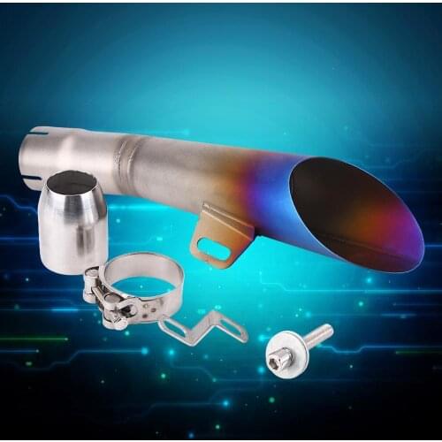 Universal Motorcycle Exhaust Pipe Tip Muffler Stainless Steel Trim Tail Tube Autobike Scooter Muffler Modified Exhaust System