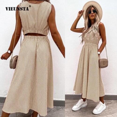 VIEUNSTA Summer Dresses With A Slit