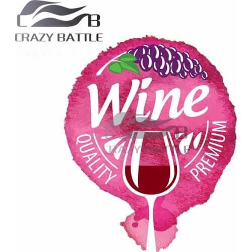Crazy Battle 13cm x 13cm Wine Funny Car Stickers Occlusion Scratch Decal Suitable for VAN RV SUV Decoration Occlusion Scratch