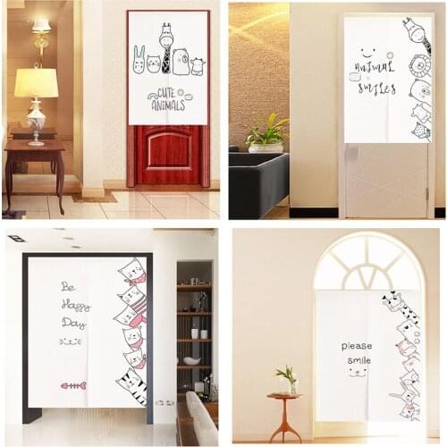Cute Cartoon Animal Bedroom Door Curtain Shower Toilet Half Panel Curtain Living Room Blackout Curtain Home Decoration