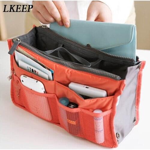 Women Cosmetic Bag Large Makeup Bag Organizer Insert Handbag Multi Functional Women Cosmetic Storage Travel Bags 2021