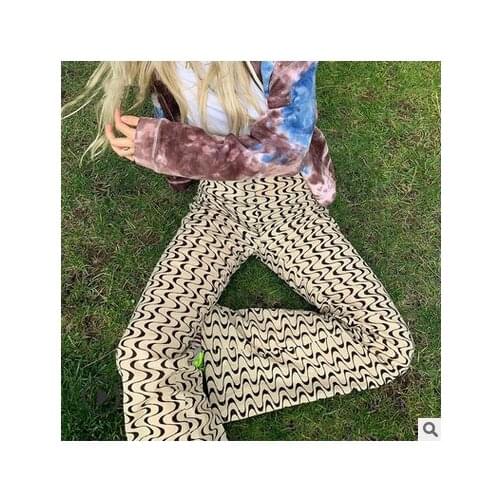 2021 New Wave Casual Y2K Pants Women 2021 High Waist Retro Casual Wide-Leg Summer And Autumn Fashion Trousers Khaki Loose