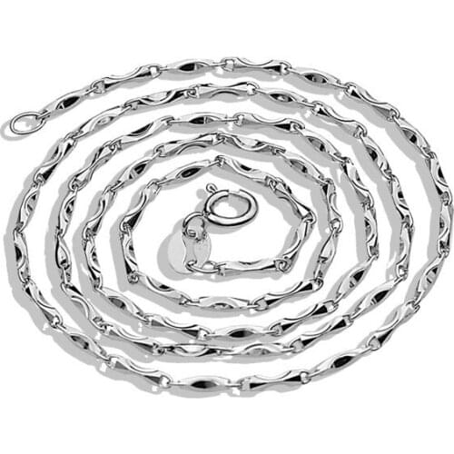 Engagement Wedding Silver Jewelry S925 Sterling Silver Necklace Female Fashion Accessories Clavicle Chain Naked Chain