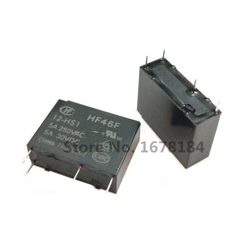 20pcs/lot HF46F-12-HS1 HF46F-12-HS1 46F-12-HS1 HF46 5A 250VAC