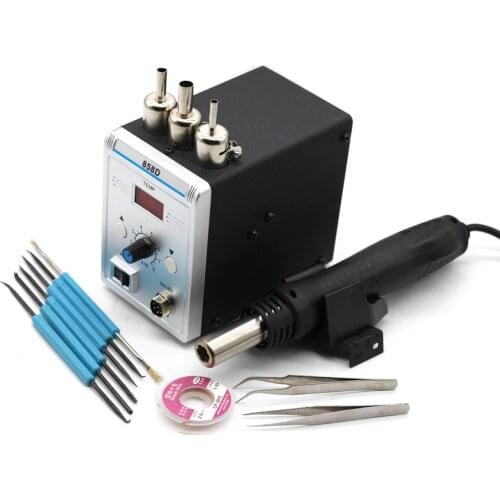220V 700W Adjustable Electronic Heat Hot Air Gun 858D Desoldering Soldering Station IC SMD BGA Blowser