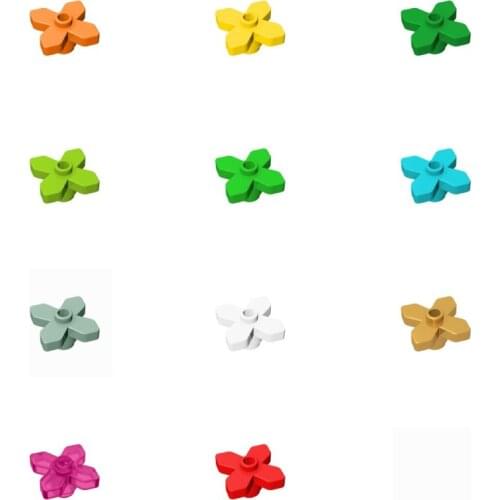 250pcs/lot Kennie Building Blocks DIY Plant Green Bamboo Tree Leaves for Flowers parts Compatible with NO.4727 FLOWER, STALK