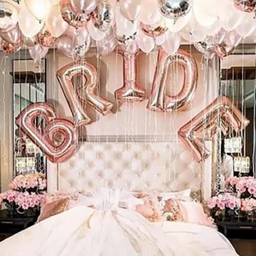32Inch Rose Gold Bride To Be Letters Big Love Bears Foil Balloons Wedding Bridal Engagement Party Decor Anniversary Supplies