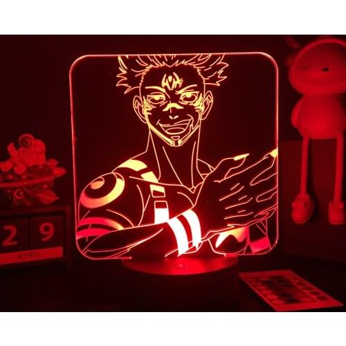 3D Anime Lamp Jujutsu Kaisen Led Night Light Ryomen Sukuna Figure Bedroom Decor Bedside Lamp Child Kids Birthday Gift