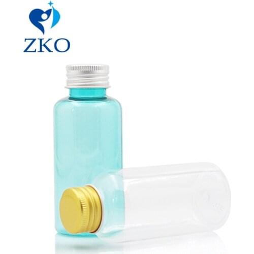 5pcs/lot Free Shipping 80ml Plastic Discharge Makeup Water Bottle with Silver/Golden Aluminum Cap Refillable Dispensing Bottles