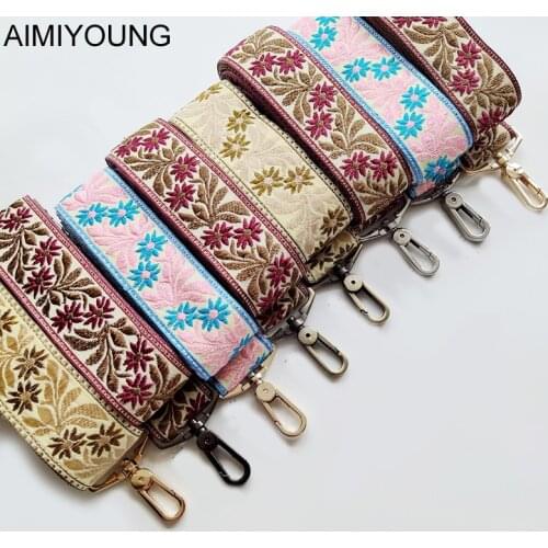 AIMIYOUNG Flower Bag Strap Handbag Belt Wide Shoulder Bag Strap Replacement Strap Accessory Bag Part Adjustable Belt For Bags