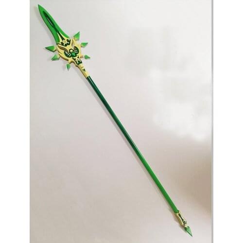 Anime Genshin Impact Xiao and Zhongli Cosplay Weapon Props Polearm Helloween Carnival Wooden Props Animation Show