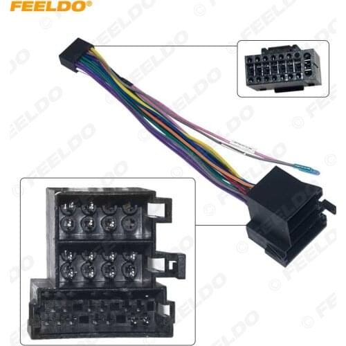 FEELDO Car 16pin Audio Wiring Harness For ISUZU D-MAX 16Pin Aftermarket Stereo Installation Wire Adapter #HQ6853