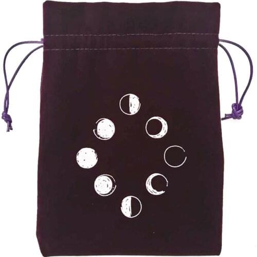 13x18CM Velvet Tarot Card Storage Bag Board Game Embroidery Drawstring Bag