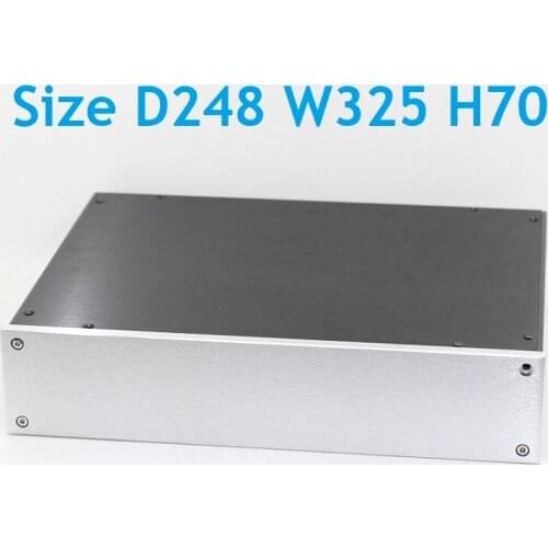 Big Size Tube Amplifier Chassis Power Amplifier Supply Case Preamplifier Headphone AMP DAC Decoding Enclosure W325 H70 W248
