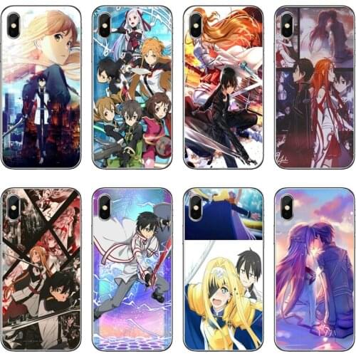 Sword Art Online Kirito Asuna Silicone Phone Case For Xiaomi Mi 11 Note 10 10T 9 9T 8 Pro A2 Lite A3 A1 Poco F1 F2 M3 X3 NFC