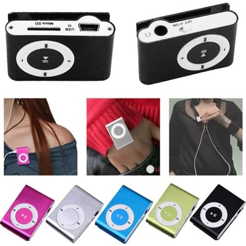 FGHGF cheapest USB metal mini Clip mp3 Player sport portable Music digital TF/SD Card Slot player mp 3 player card running