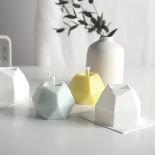 Eight-sided Multilateral Diamond Face Cube DIY Candle Wax Candle Mold Candle Craft Soap Candle Making Candle Aroma Silicone Mold