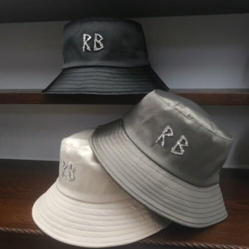 Cotton Diamond Bucket Hats For Women Men Branded Panama Hat Solid Color Sunbonnet Outdoor Sunscreen Fedoras Fisherman Hat Beach