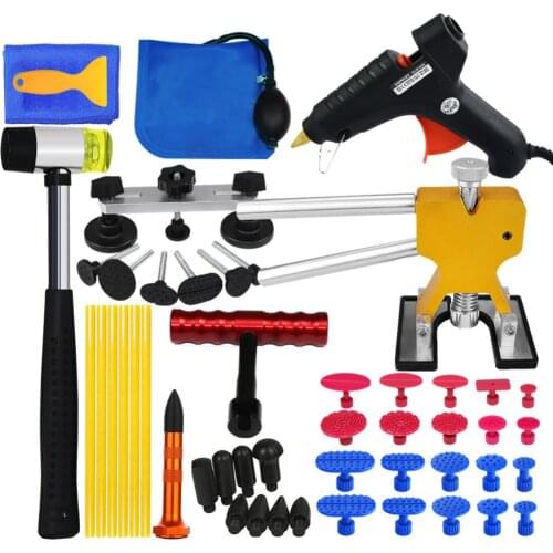 Car Body Dent Repair Paintless Dent Repair Tool Set Dent Puller Reverse Hammer Sucker Remover Lifter for Remove Dent Hail Damage