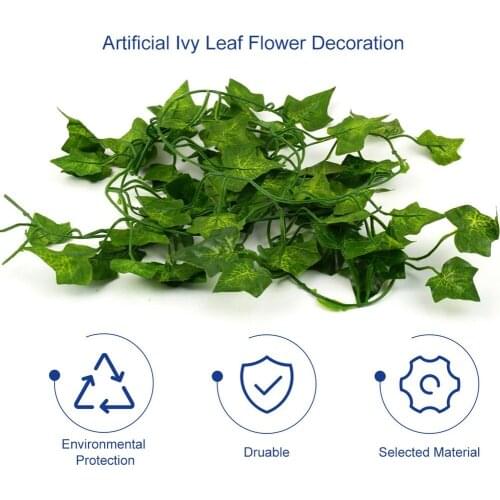 2m Artificial Ivy Foliage Leaf Flowers Home House Plants Garland Garden Festival Decoration Evergreen Cirrus