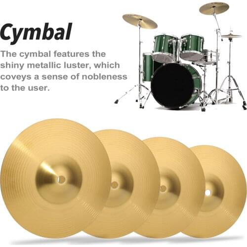 Brass Crash Cymbal Drum Instrument Cymbals Practical Alloy Cymbal for Percussion Instruments Accessories Players Beginners