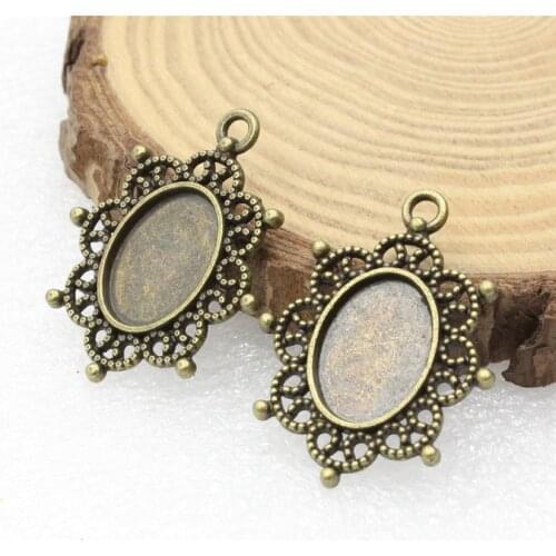 Fit 10x14mm Cabochons Summer Fashion Cameo/Glass Frame bezel Settings Tray blank DIY Accessory Making 20pcs/lot K02341