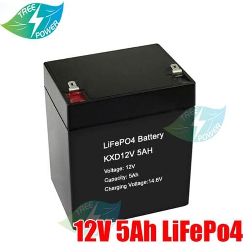 12V Lithium lifepo4 Rechargeable 12.8V 5Ah Battery Pack 4s BMS 5000mAh Batteries Battery
