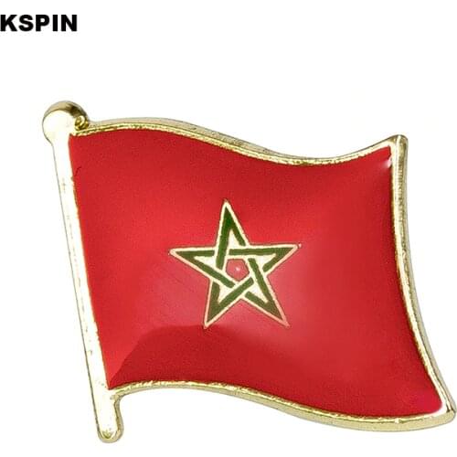 Morocco Flag Lapel Pin Badges For Clothes In Patches Rozety Papierowe Icon Backpack KS-0131
